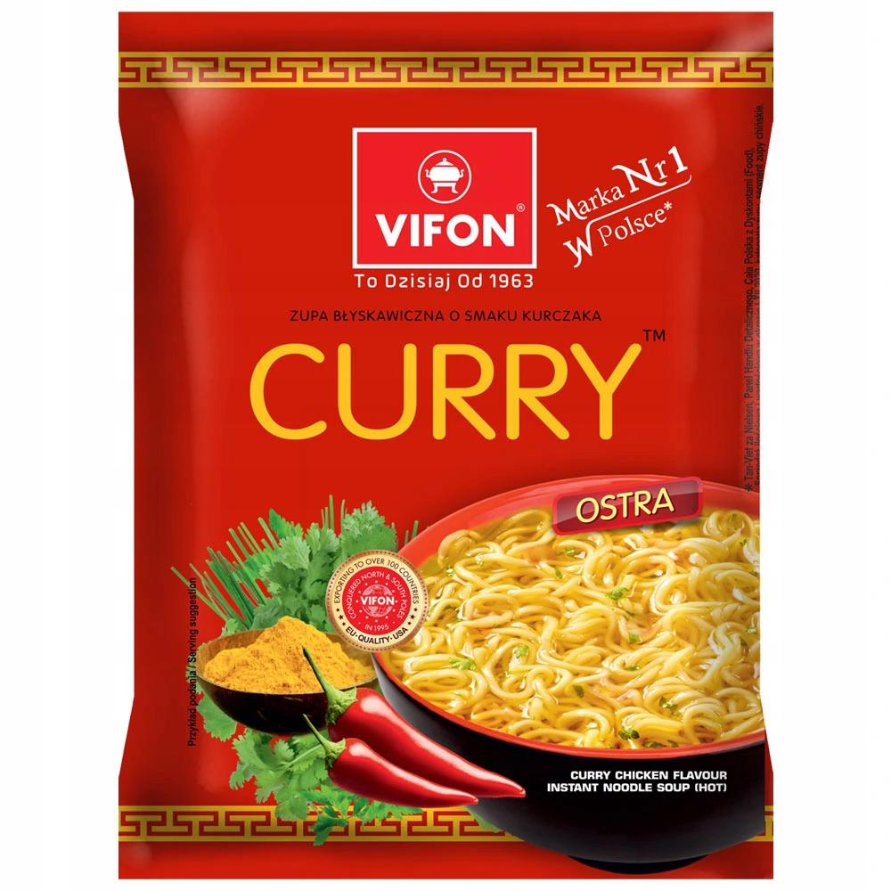 Zdjęcia - Zupa błyskawiczna o smaku kurczaka curry ostra Vifon