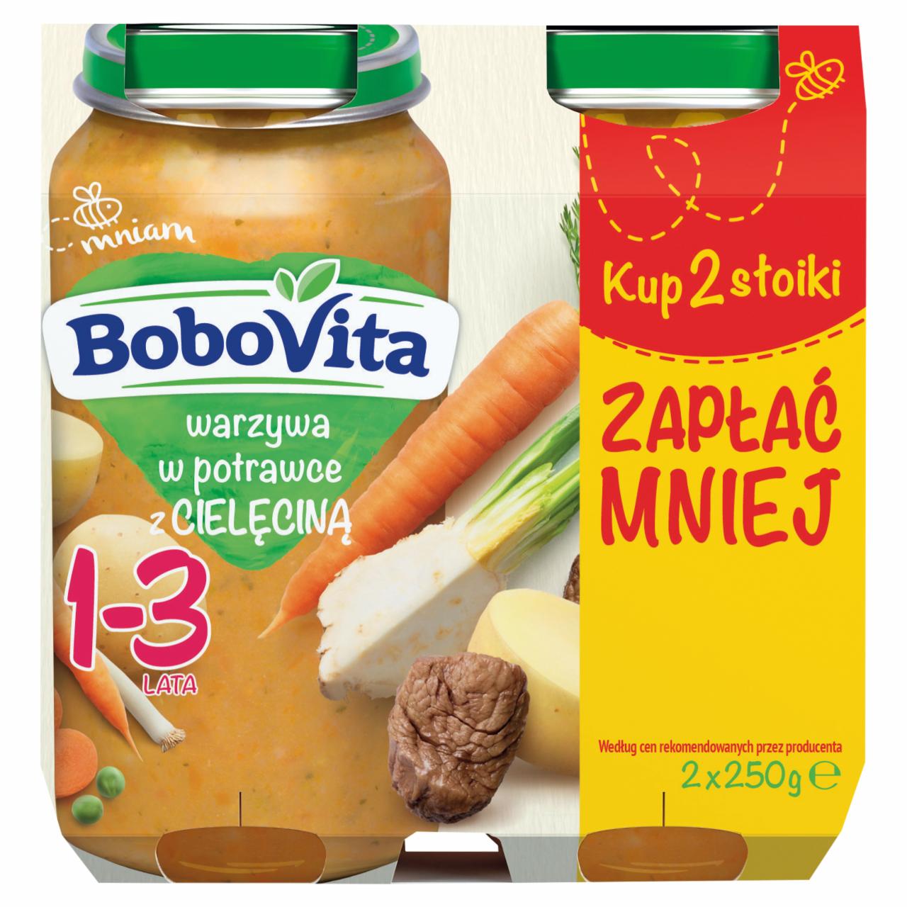 Zdjęcia - BoboVita Warzywa w potrawce z cielęciną 1-3 lata 2 x 250 g