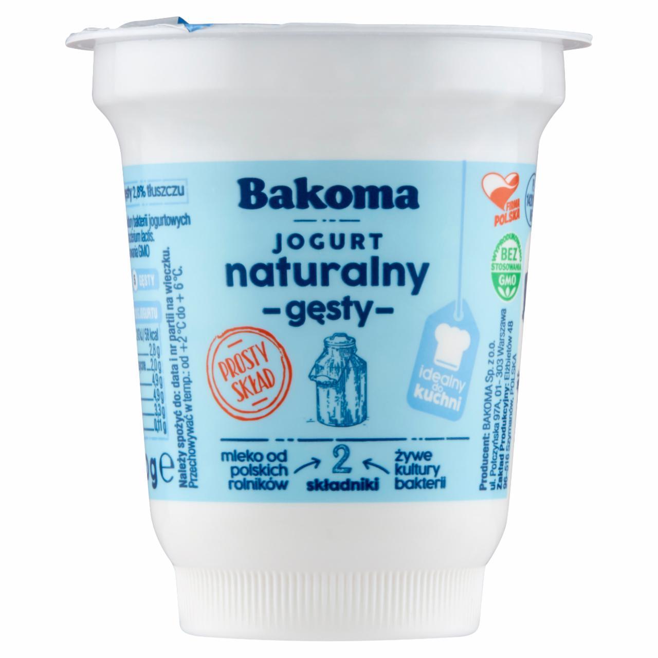 Zdjęcia - Jogurt naturalny gęsty Bakoma