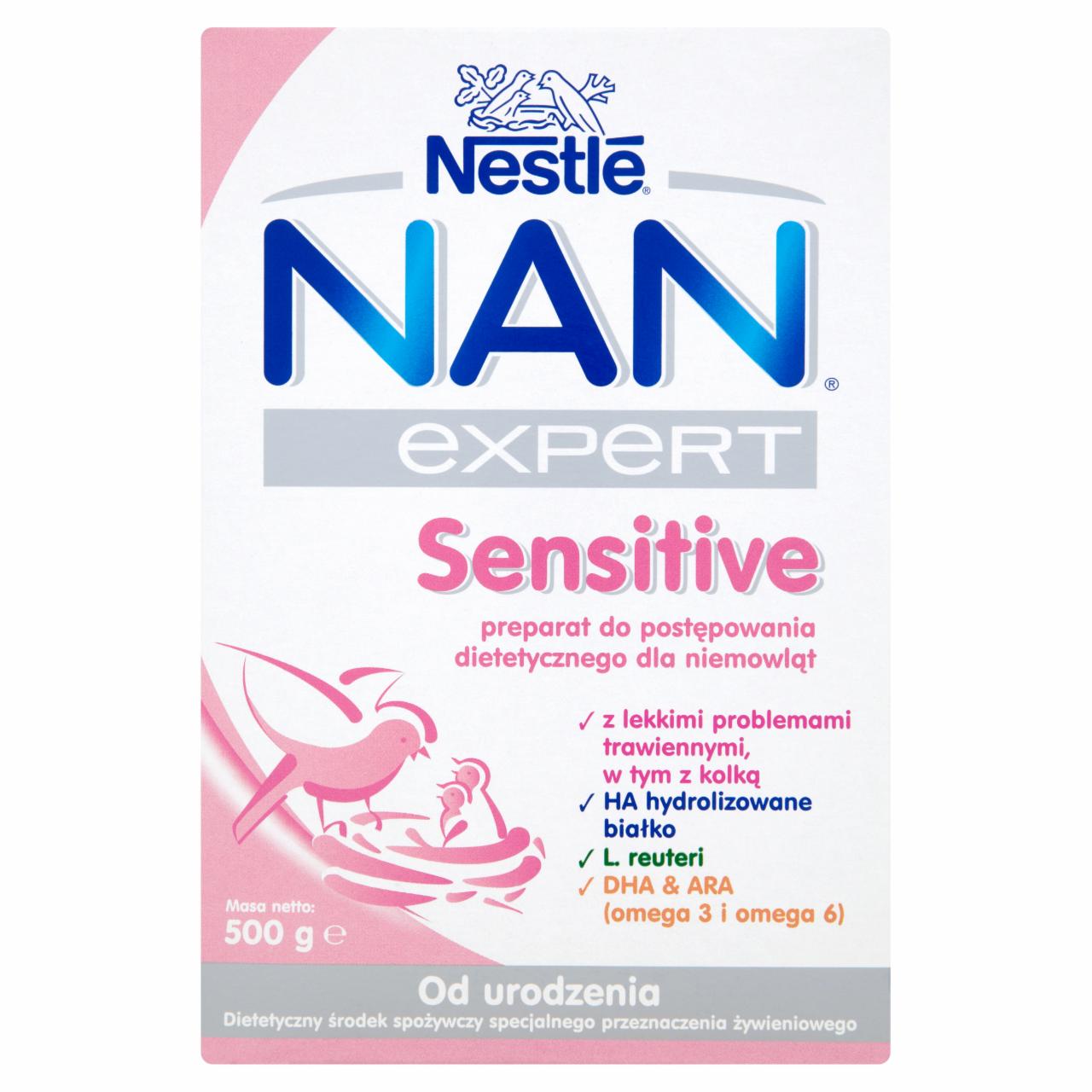 Zdjęcia - Nestlé Nan Expert Sensitive Preparat do postępowania dietetycznego dla niemowląt od urodzenia 500 g