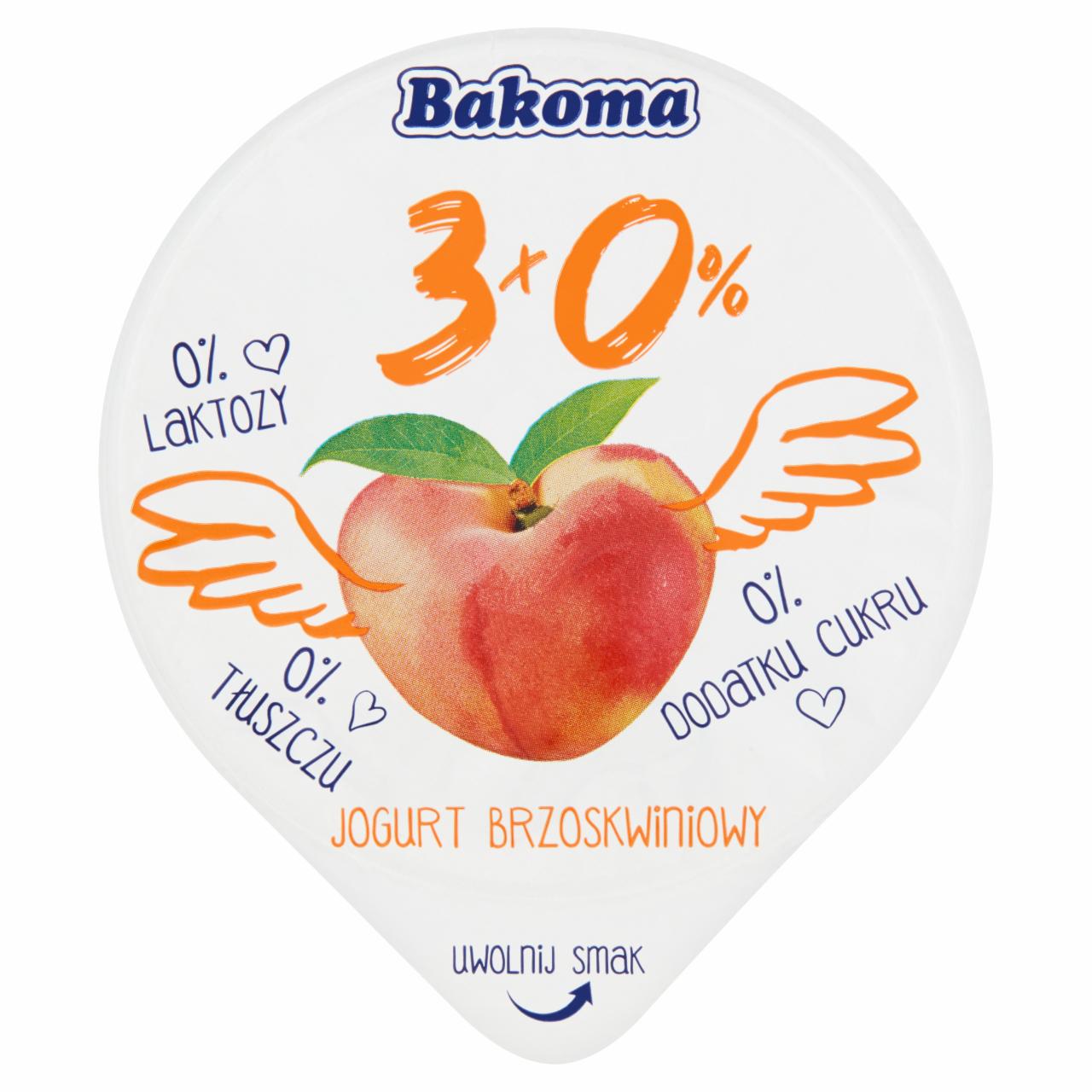 Zdjęcia - Bakoma 3x0% Jogurt brzoskwiniowy 140 g