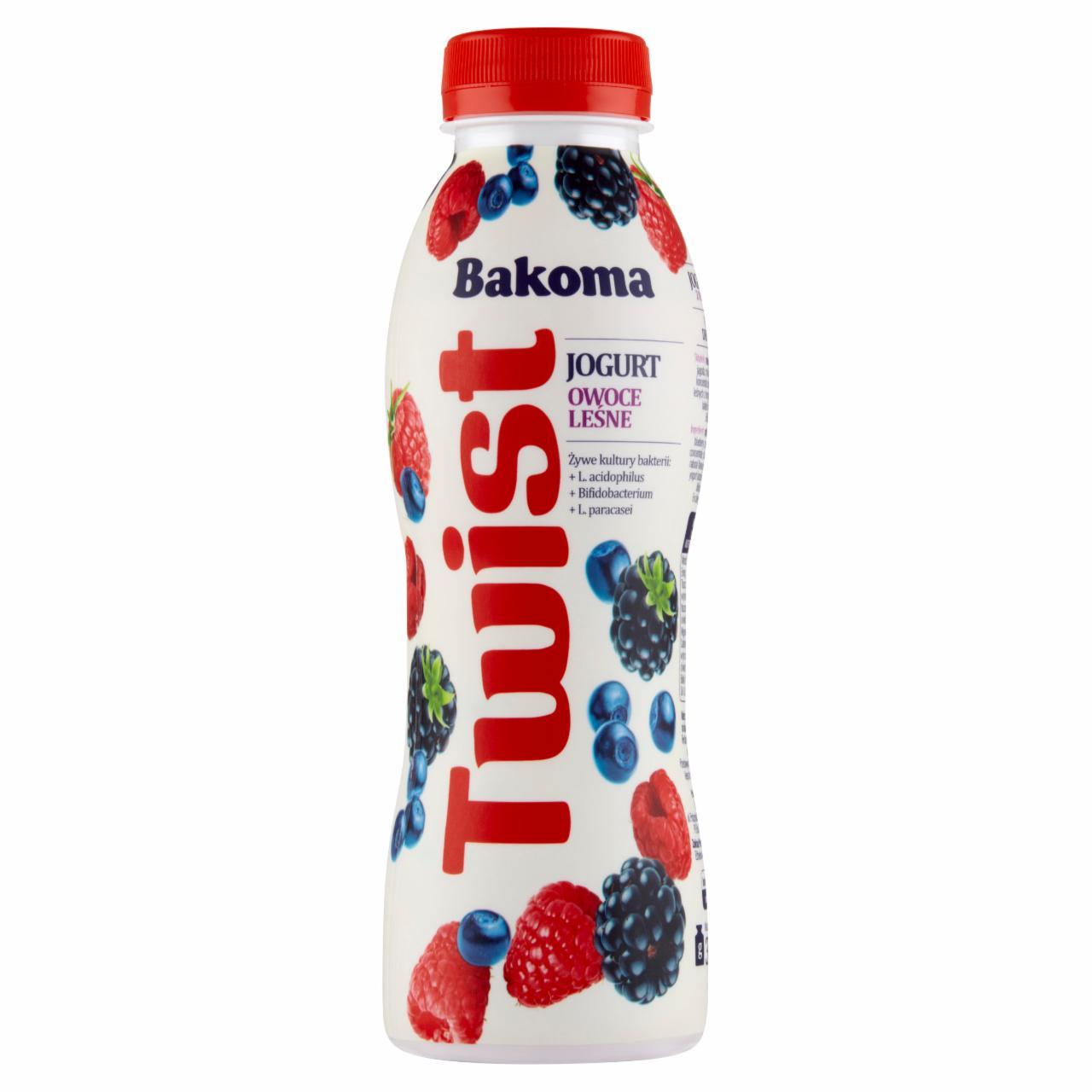 Zdjęcia - Bakoma Twist Jogurt owoce leśne 370 g