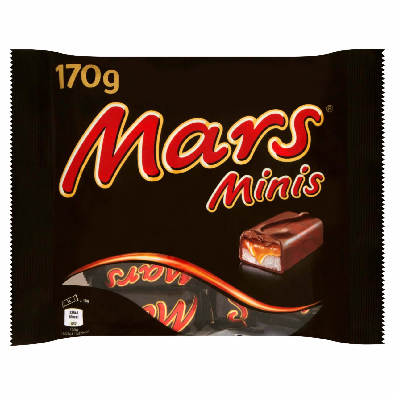 Zdjęcia - Mars Minis Batoniki z nugatowym nadzieniem oblane karmelem i czekoladą 170 g
