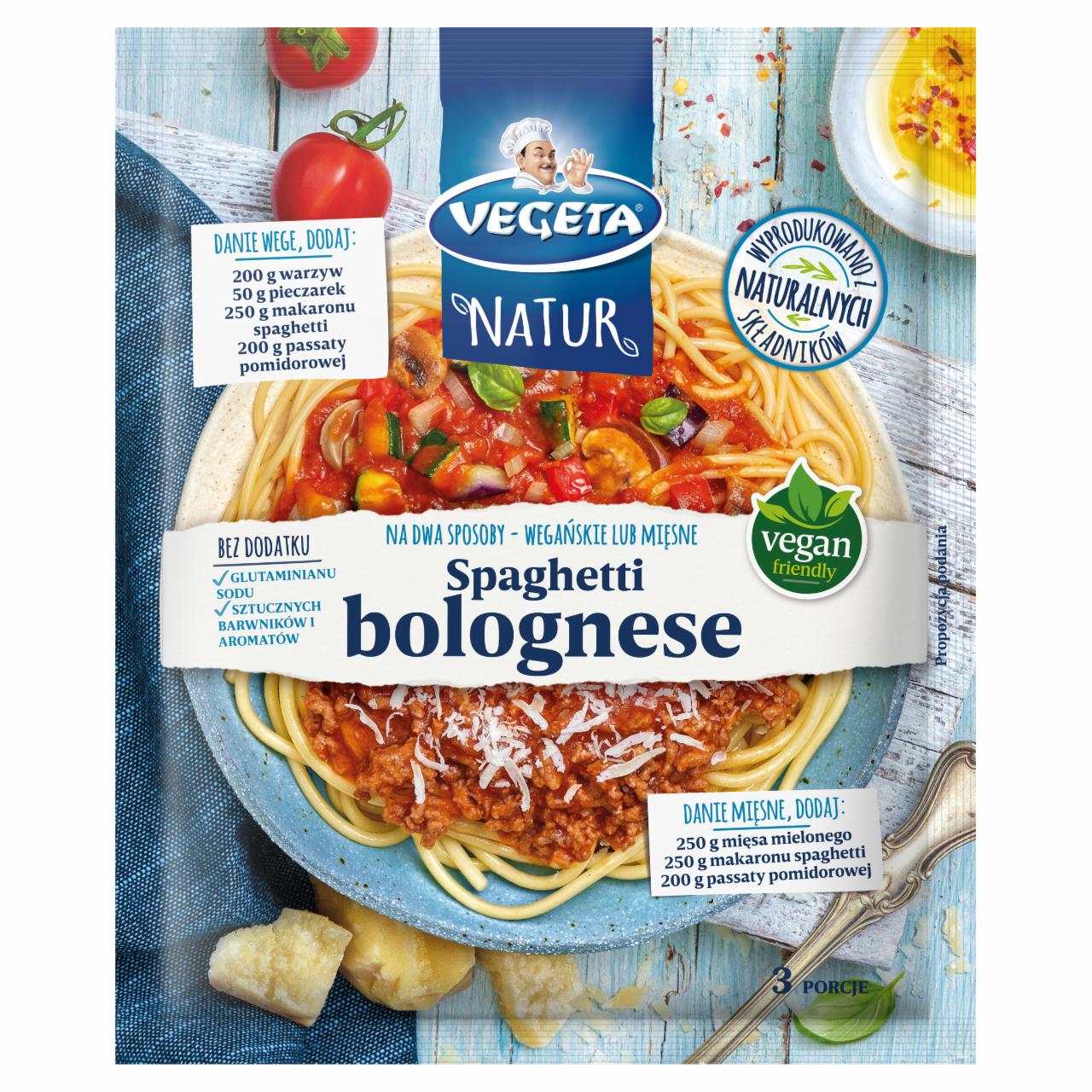 Zdjęcia - Vegeta Natur Mieszanka warzyw ziół i przypraw do dań spaghetti bolognese 45 g