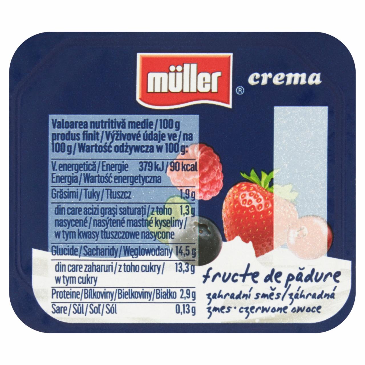 Zdjęcia - Müller Crema Jogurt czerwone owoce 125 g
