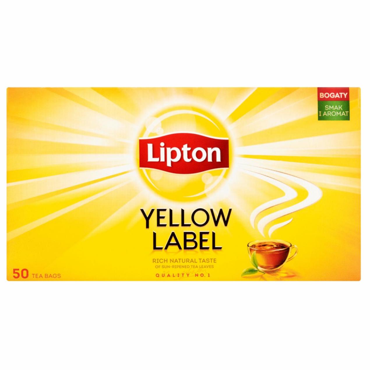 Zdjęcia - Lipton Yellow Label Herbata czarna 100 g (50 torebek)