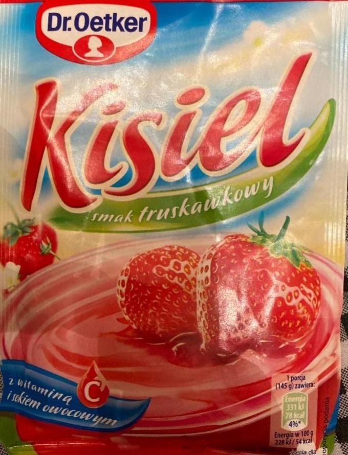 Zdjęcia - Dr. Oetker Słodka Chwila Kisiel z kawałkami owoców smak truskawka 31,5 g