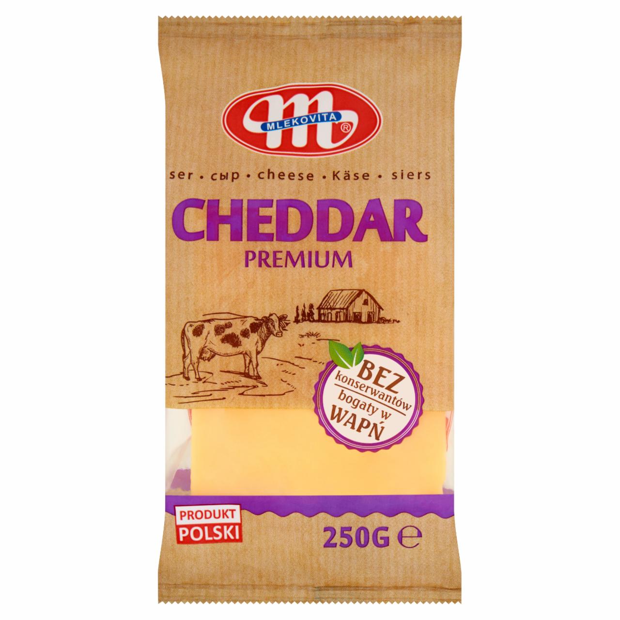 Zdjęcia - Mlekovita Ser Cheddar premium 250 g