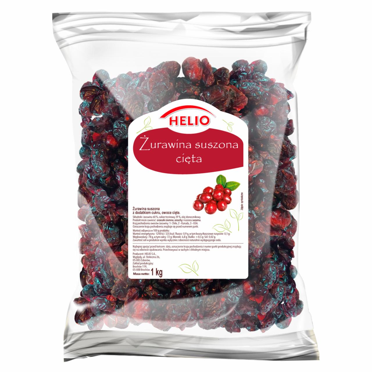 Zdjęcia - Helio Żurawina suszona cięta 1 kg