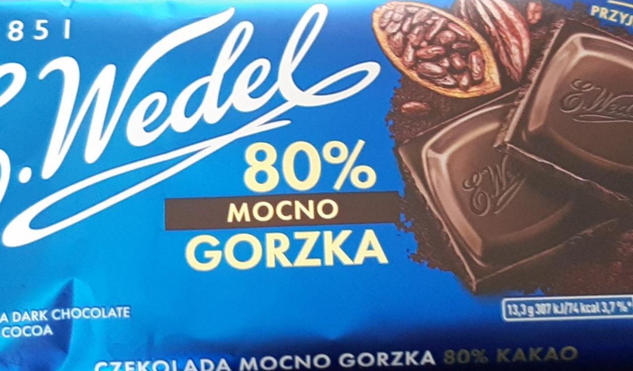 Zdjęcia - Czekolada mocno gorzka 80 % E. Wedel