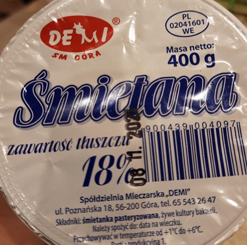 Zdjęcia - Śmietana 18% Demi