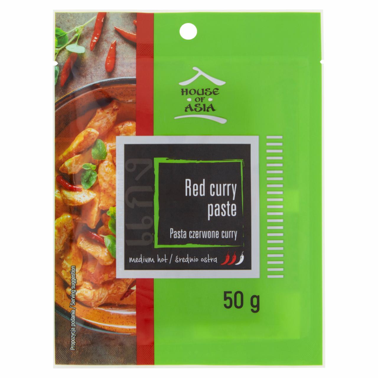 Zdjęcia - House of Asia Pasta czerwone curry pikantna 50 g