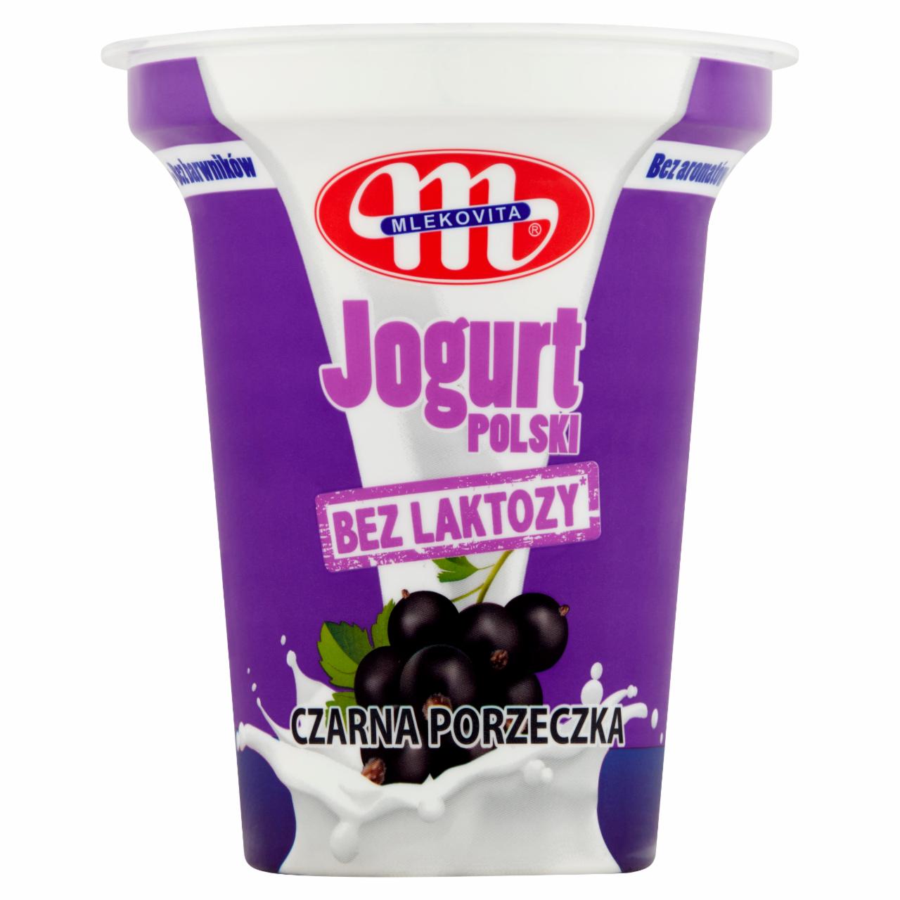 Zdjęcia - Mlekovita Jogurt Polski bez laktozy czarna porzeczka 310 g