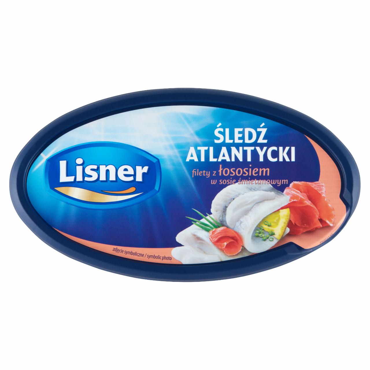 Zdjęcia - Lisner Śledź atlantycki filety z łososiem w sosie śmietanowym 280 g