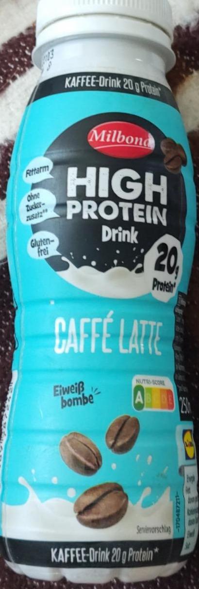 Zdjęcia - High Protein Drink cafe latte Milbona