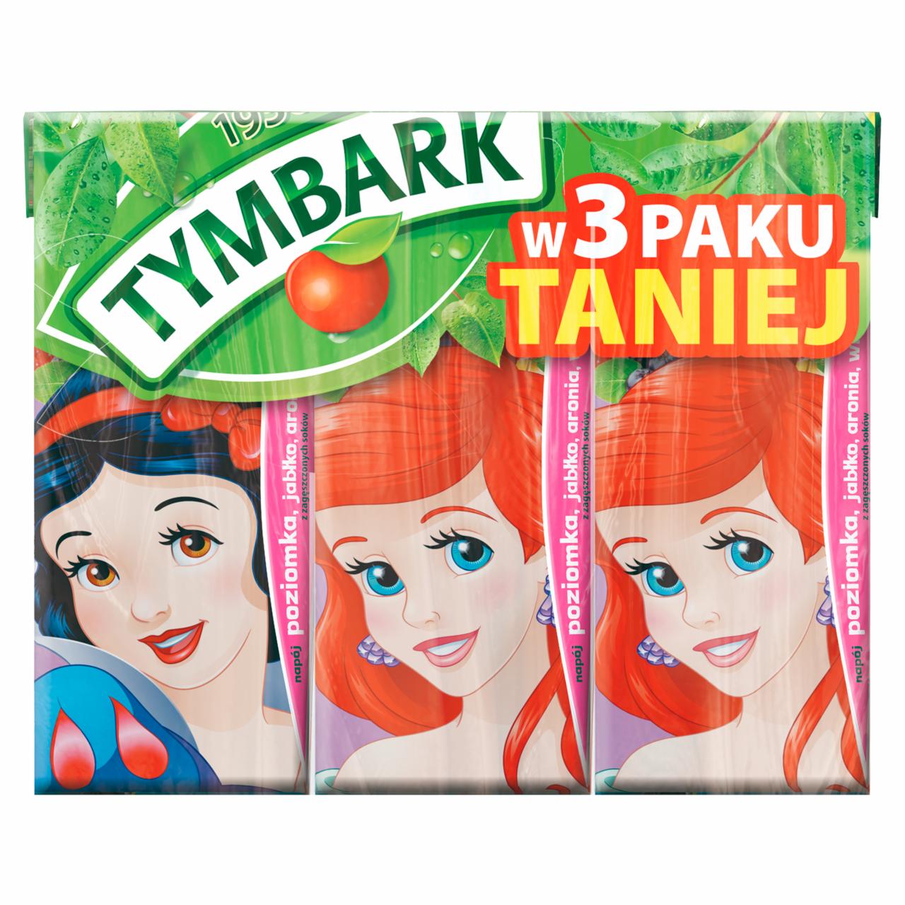 Zdjęcia - Tymbark Napój poziomka jabłko aronia wiśnia 3 x 200 ml