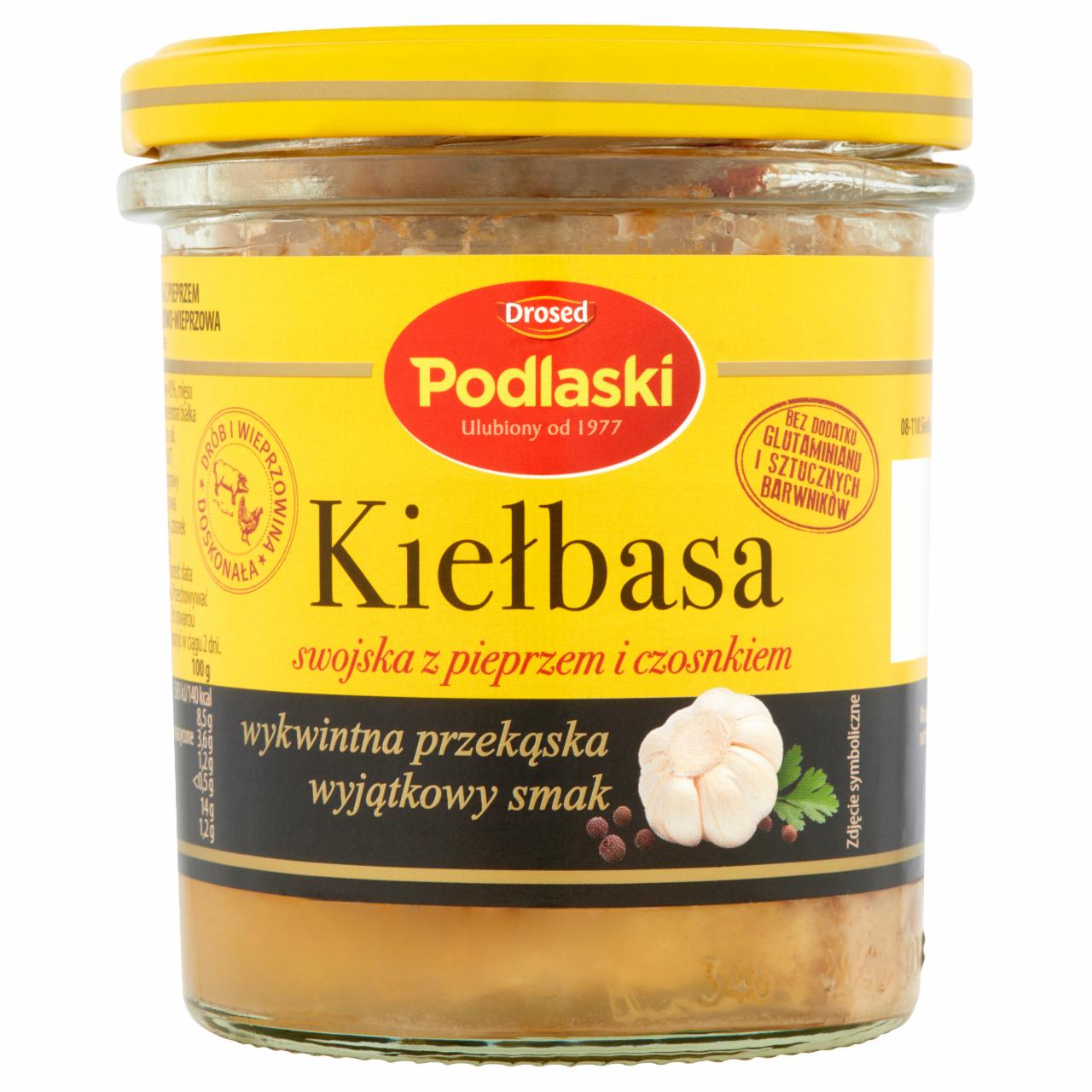 Zdjęcia - Drosed Podlaski Kiełbasa swojska z pieprzem i czosnkiem 280 g