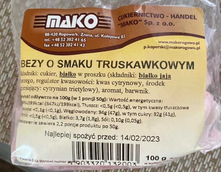 Zdjęcia - Bezy o smaku truskawkowym Mako