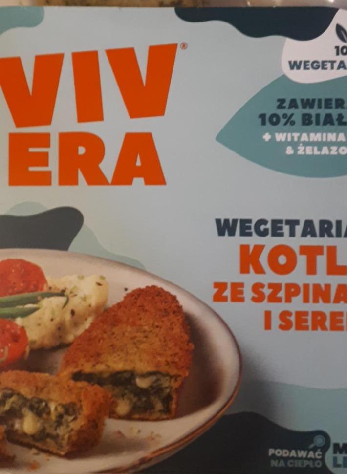Zdjęcia - VIVERA Wegetariański kotlet ze szpinakiem i serem
