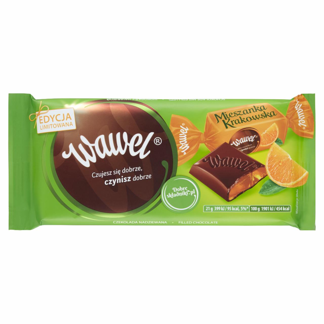Zdjęcia - Wawel Mieszanka Krakowska o smaku pomarańczowym Czekolada nadziewana 105 g