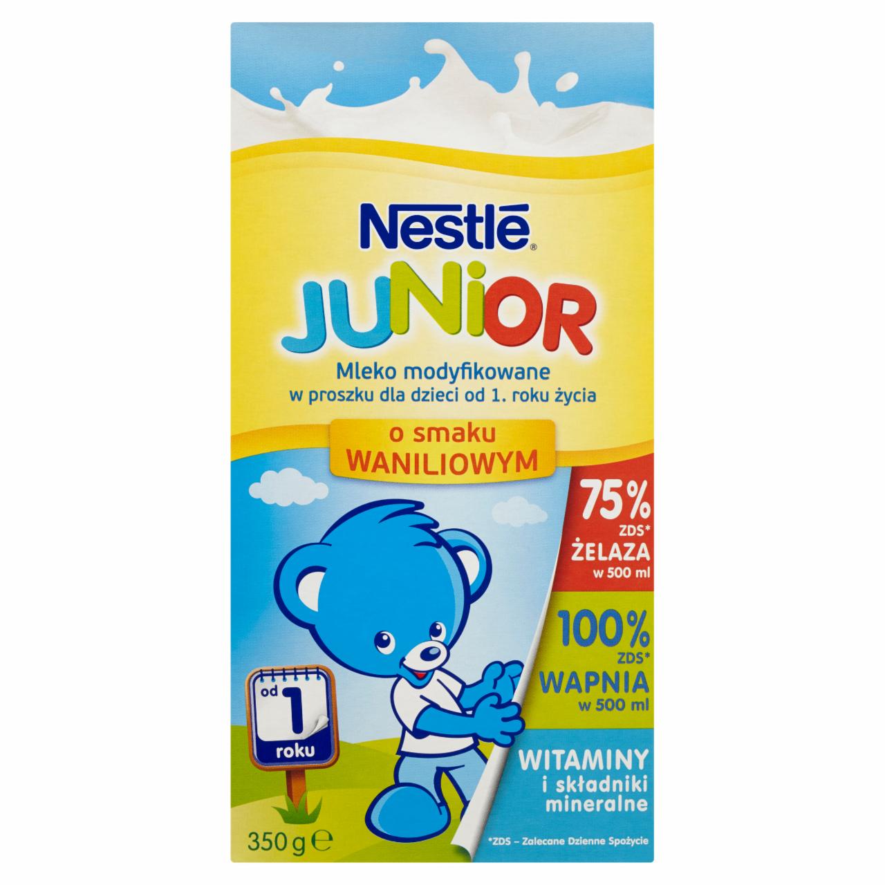 Zdjęcia - Nestlé Junior Mleko modyfikowane w proszku dla dzieci od 1. roku życia o smaku waniliowym 350 g