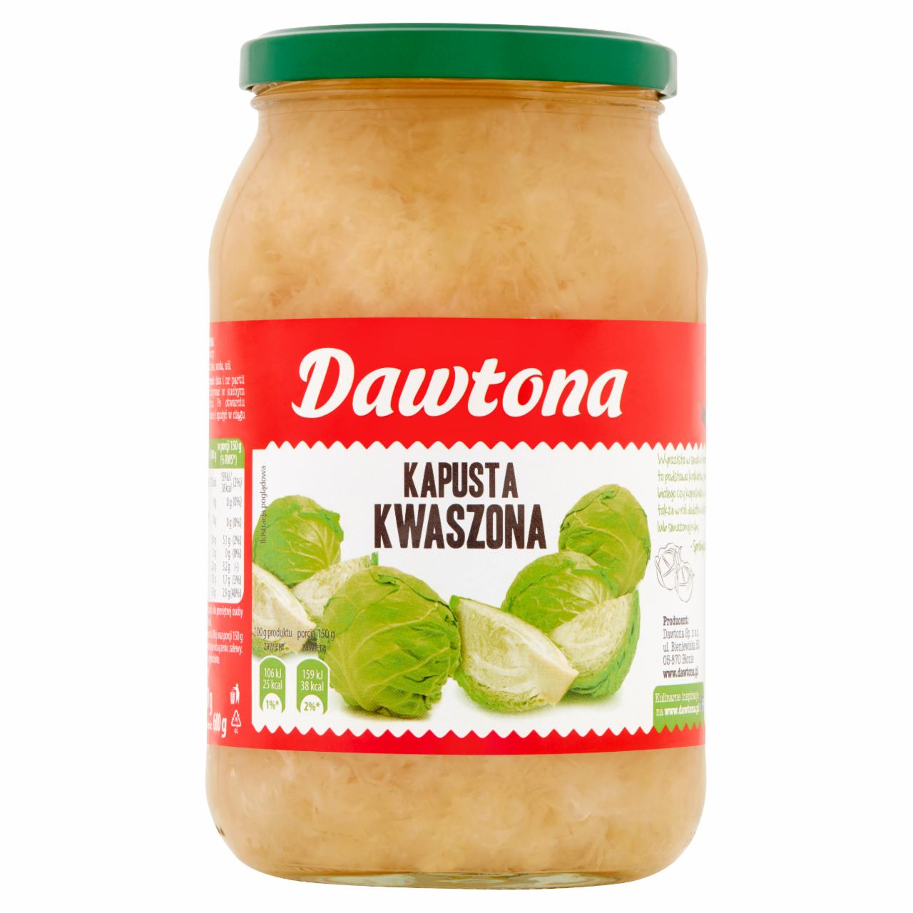 Zdjęcia - Dawtona Kapusta kwaszona 900 g