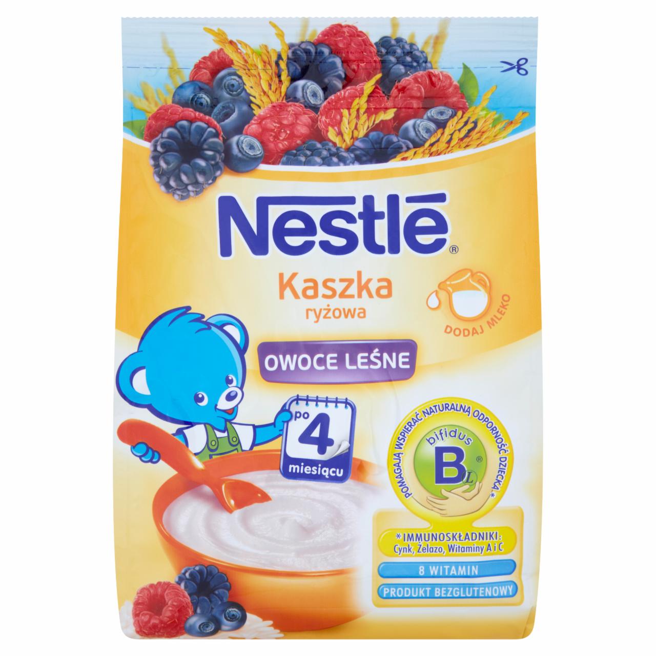 Zdjęcia - Nestlé Kaszka ryżowa owoce leśne po 4 miesiącu 180 g