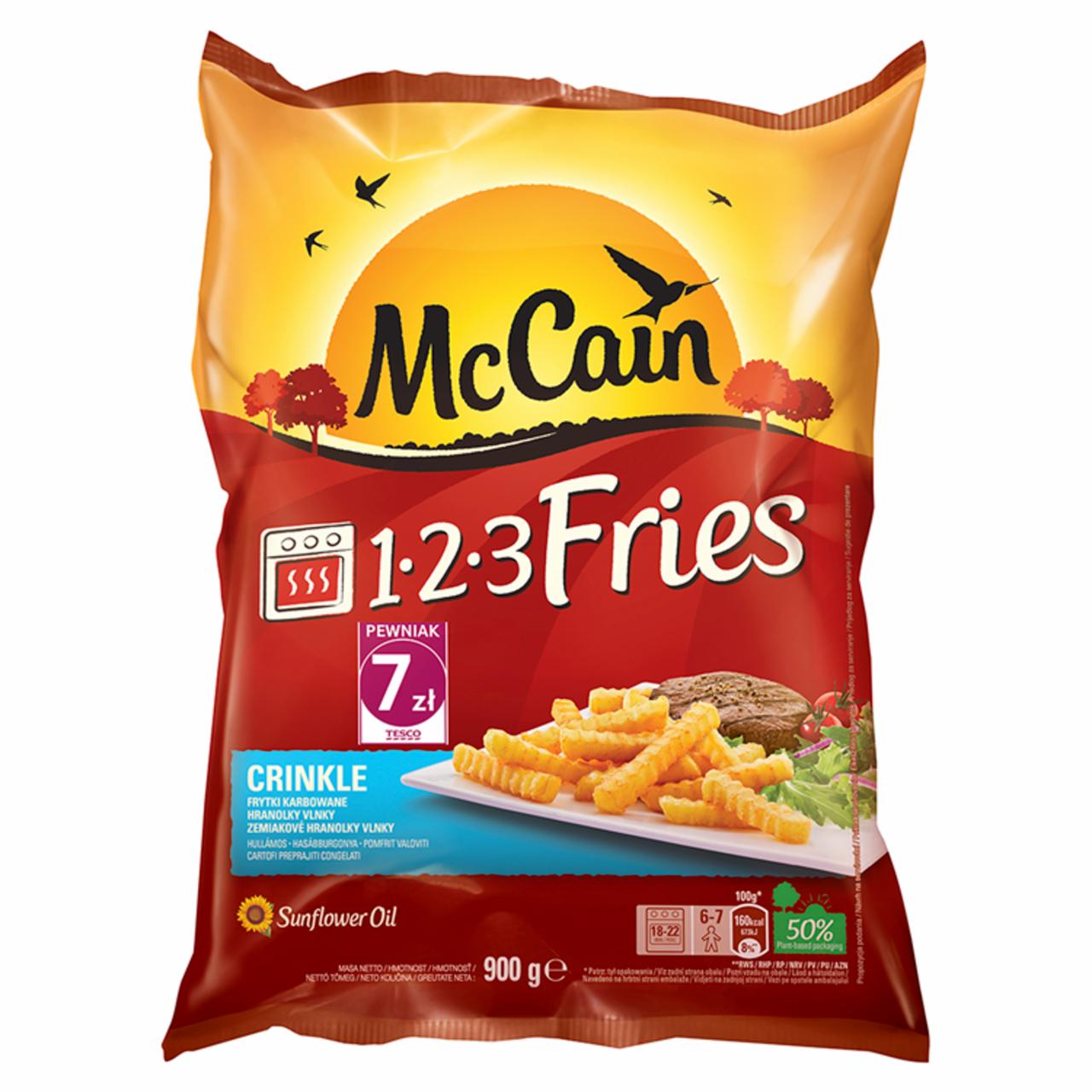 Zdjęcia - McCain 1.2.3 Fries Crinkle Frytki karbowane 900 g