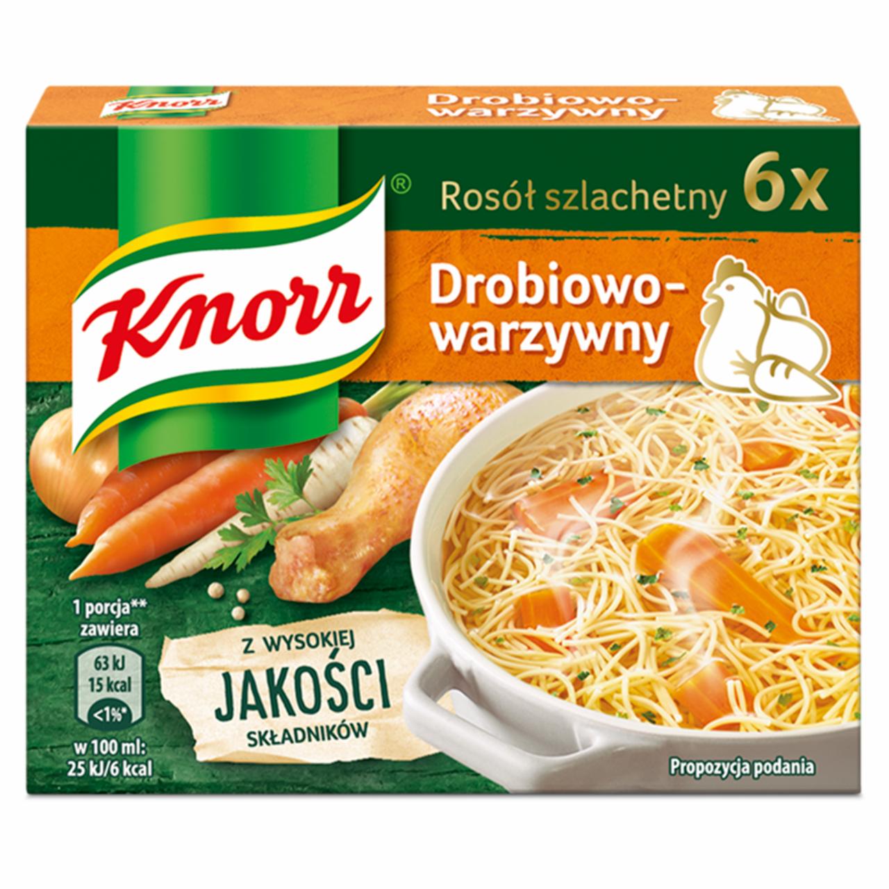 Zdjęcia - Knorr Rosół drobiowo-warzywny 60 g (6 x 10 g)