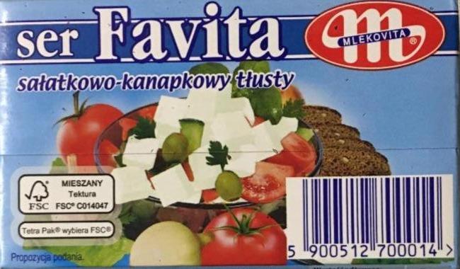 Zdjęcia - ser sałatkowo-kanapkowy tłusty Favita Mlekovita