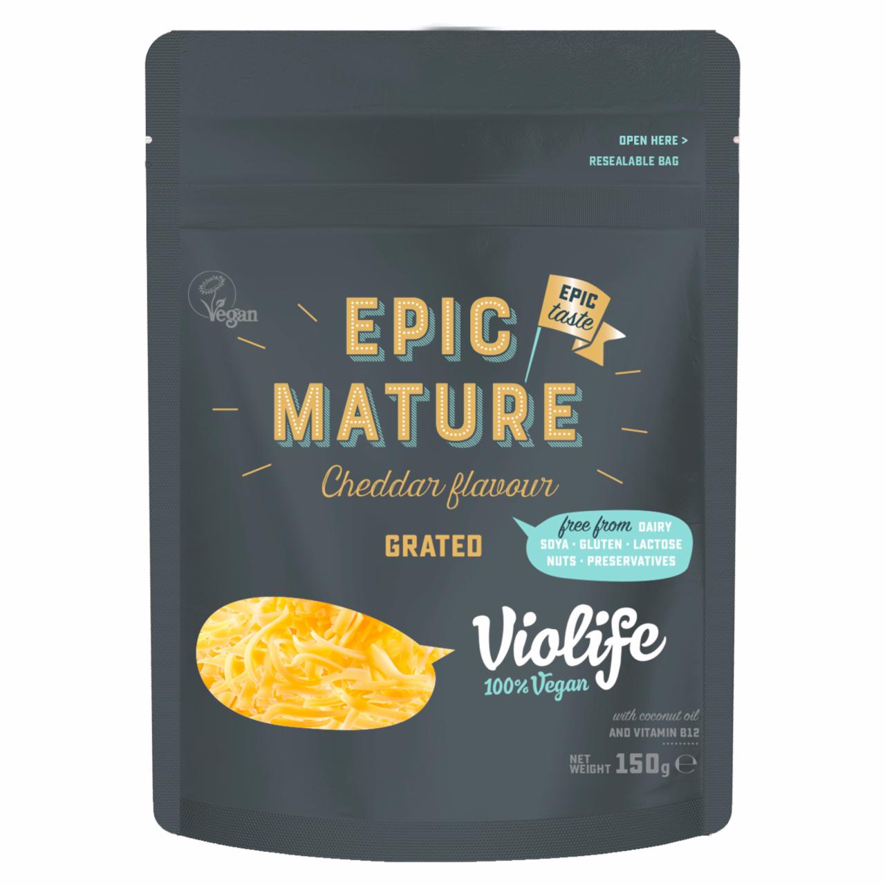 Zdjęcia - Violife Produkt na bazie oleju kokosowego o smaku epicki dojrzały cheddar tarty 150 g