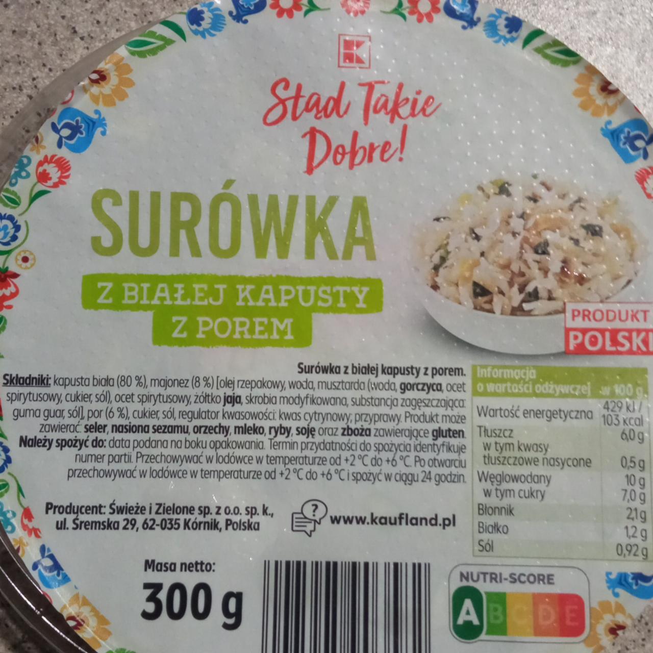 Zdjęcia - Surówka z białej kapusty z porem K-Stąd Takie Dobre!