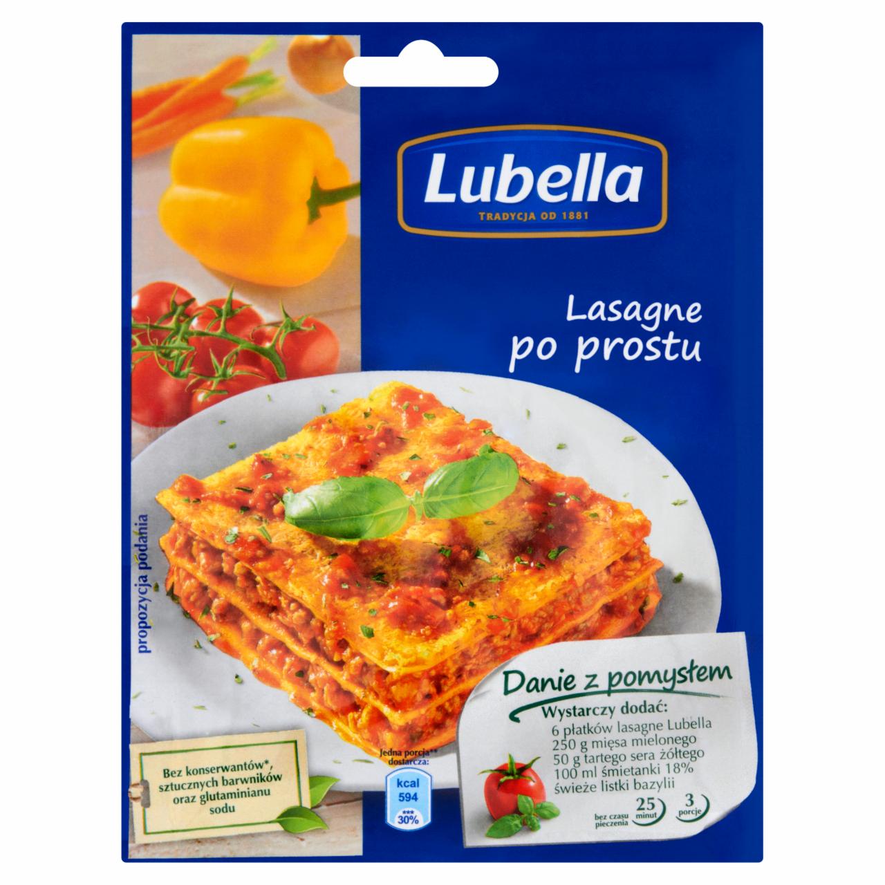 Zdjęcia - Lubella Danie z pomysłem Lasagne po prostu 50 g