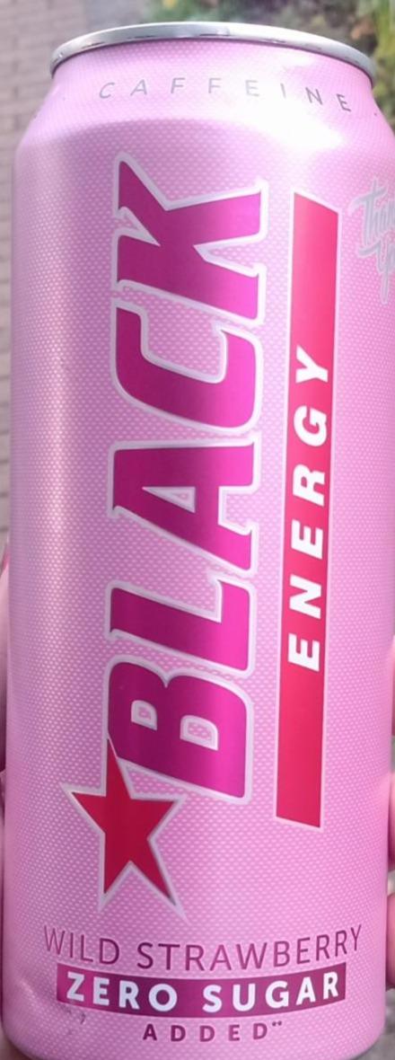 Zdjęcia - Black Energy Zero Sugar Wild Strawberry Gazowany napój energetyzujący 250 ml