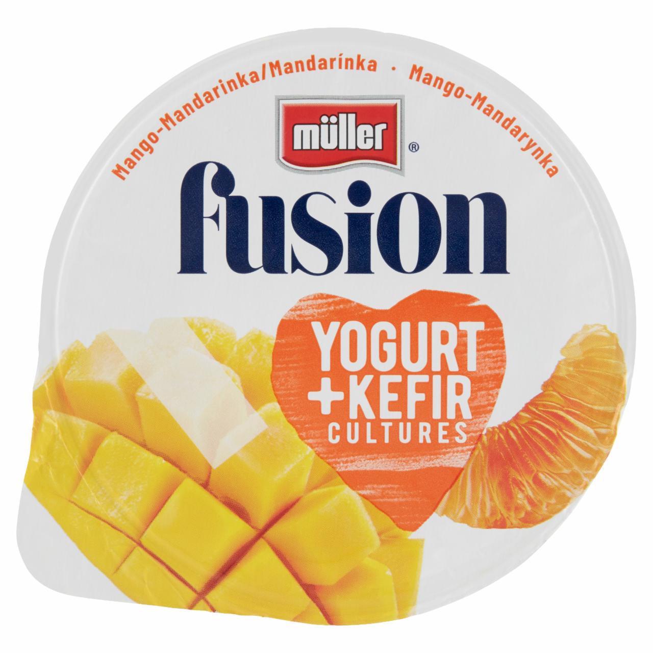 Zdjęcia - Müller Fusion Produkt mleczny fermentowany mango-mandarynka 130 g
