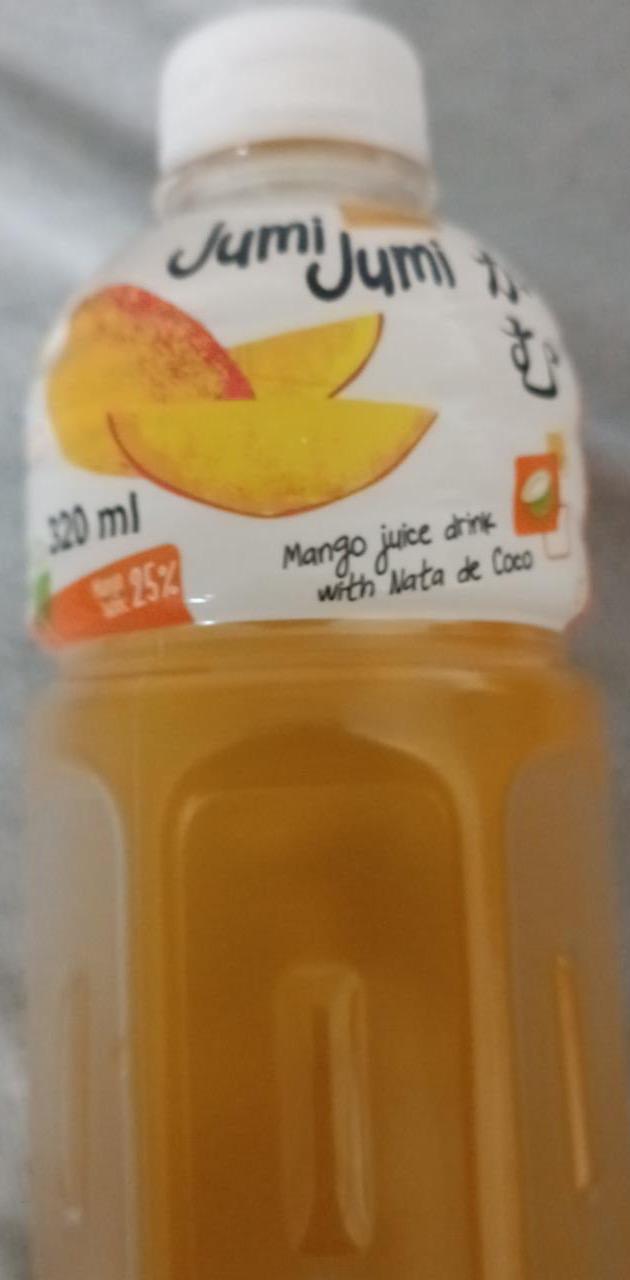 Zdjęcia - Napój mango z kawałkami galaretki kokosowej nata de coco 320 ml Jumi Jumi