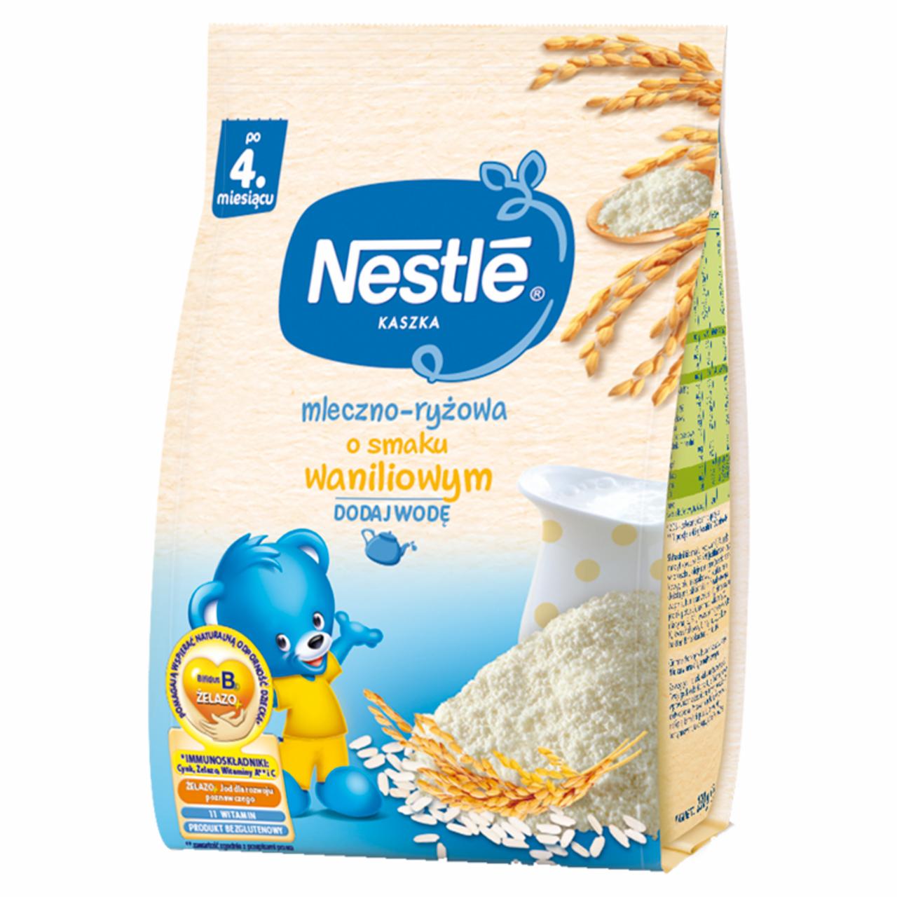 Zdjęcia - Nestlé Kaszka mleczno-ryżowa wanilia dla niemowląt po 4. miesiącu 230 g