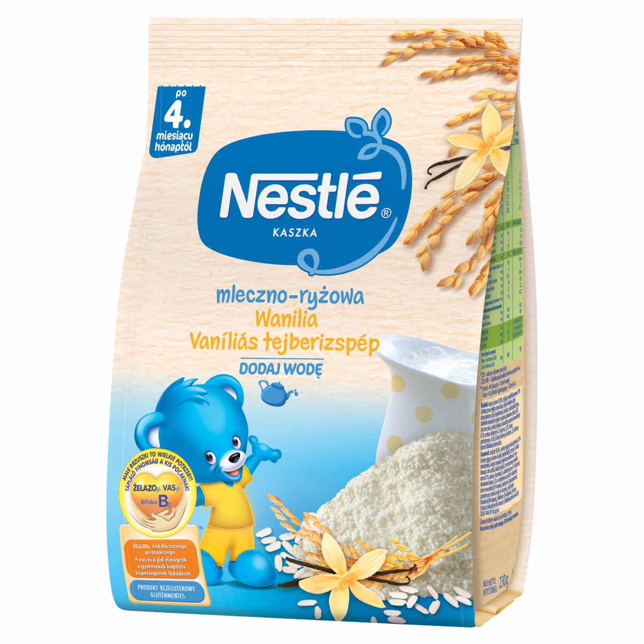 Zdjęcia - Nestlé Kaszka mleczno-ryżowa wanilia dla niemowląt po 4. miesiącu 230 g