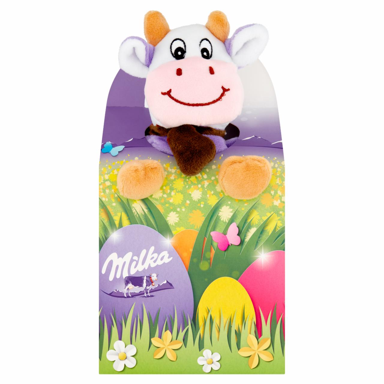 Zdjęcia - Milka Mieszanka czekolady mlecznej nadziewanej czekolady mlecznej i draży i pluszowa zabawka