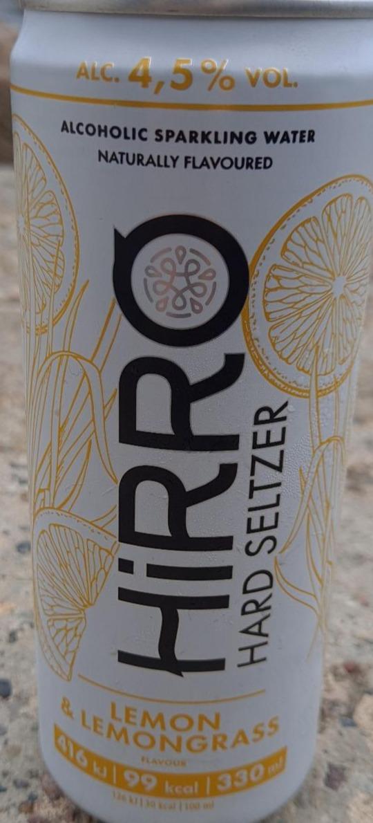 Zdjęcia - Napój alkoholowy Hard Seltzer o smaku cytryny i trawy cytrynowej Hirro