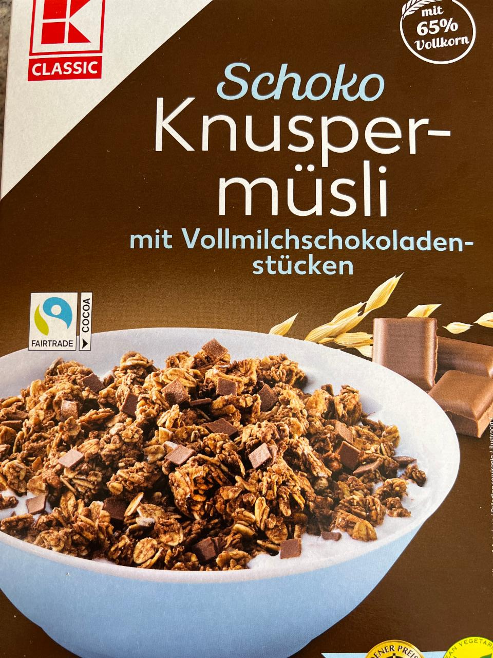 Zdjęcia - Schoko Knusper-müsli mit Vollmilchschokoladen-stücken K-Classic