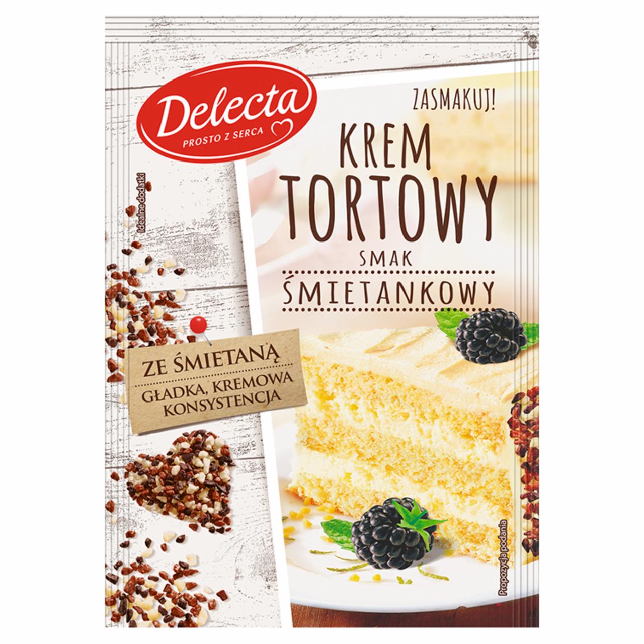 Zdjęcia - Delecta Krem tortowy smak śmietankowy 120 g