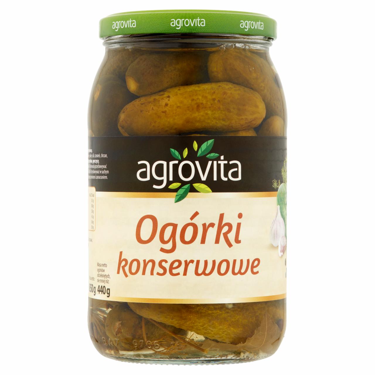 Zdjęcia - Agrovita Ogórki konserwowe 850 g