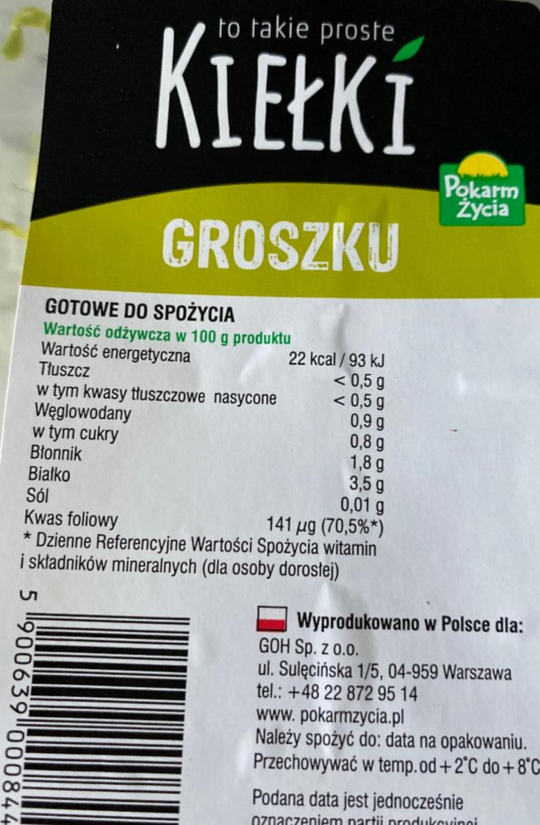 Zdjęcia - kiełki groszku Pokarm życia