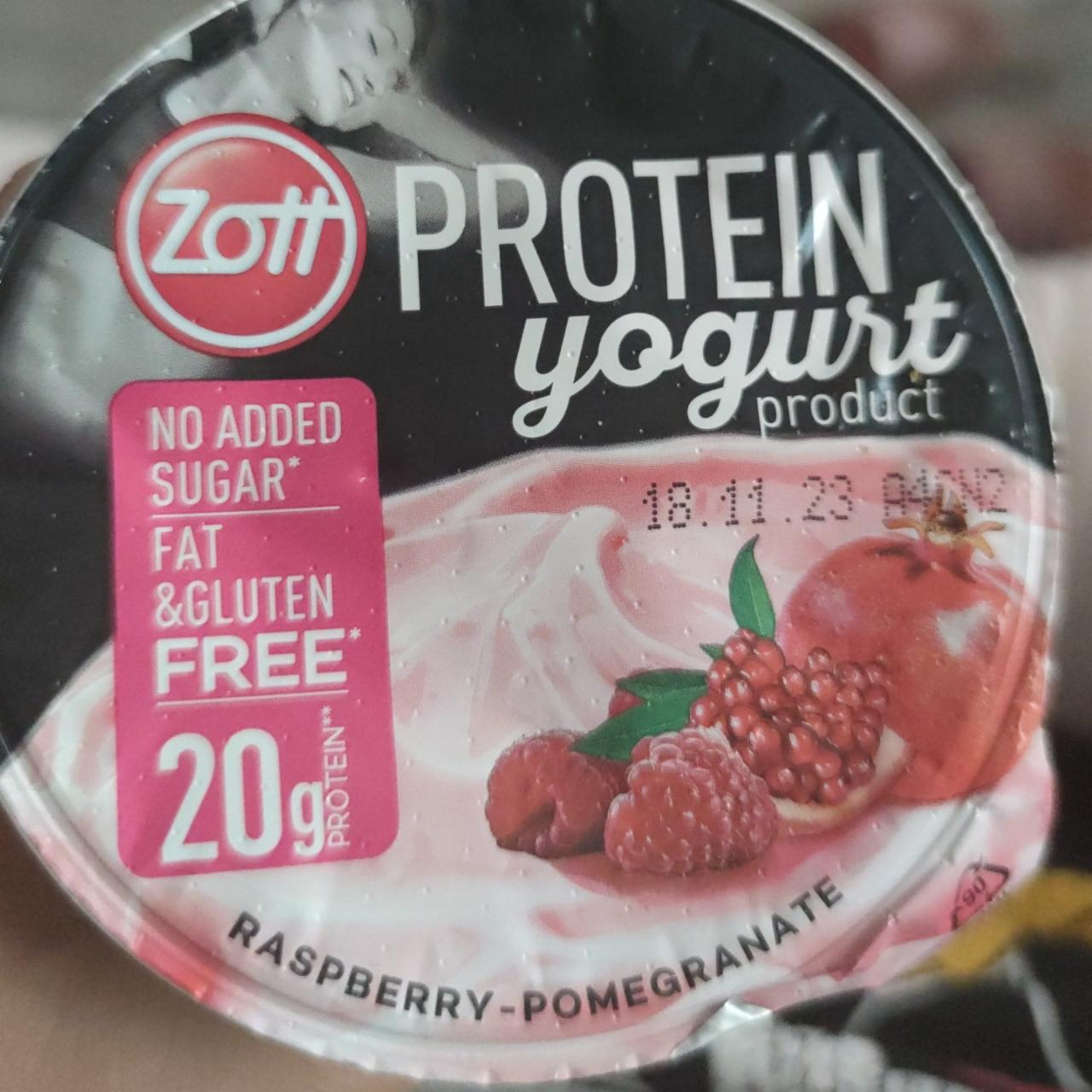 Zdjęcia - Protein yogurt raspberry pomegrante Zott