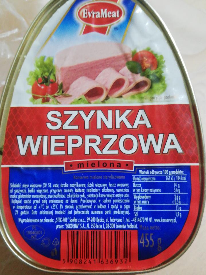 Zdjęcia - Szynka wieprzova mielona EvraMeat