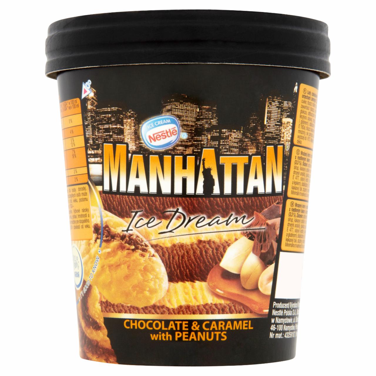 Zdjęcia - Manhattan Ice Dream Lody czekoladowo-karmelowe z siekanymi orzechami ziemnymi 450 ml