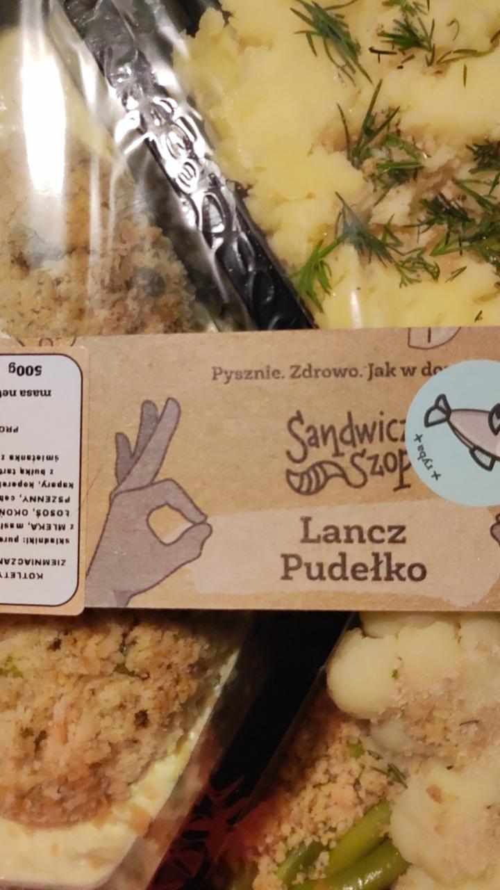 Zdjęcia - Kotlety rybne w sosie porowym, Lancz pudełko Sandwicz Szop