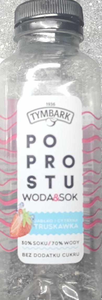 Zdjęcia - Tymbark Po prostu Woda & sok jabłko i cytryna truskawka 400 ml