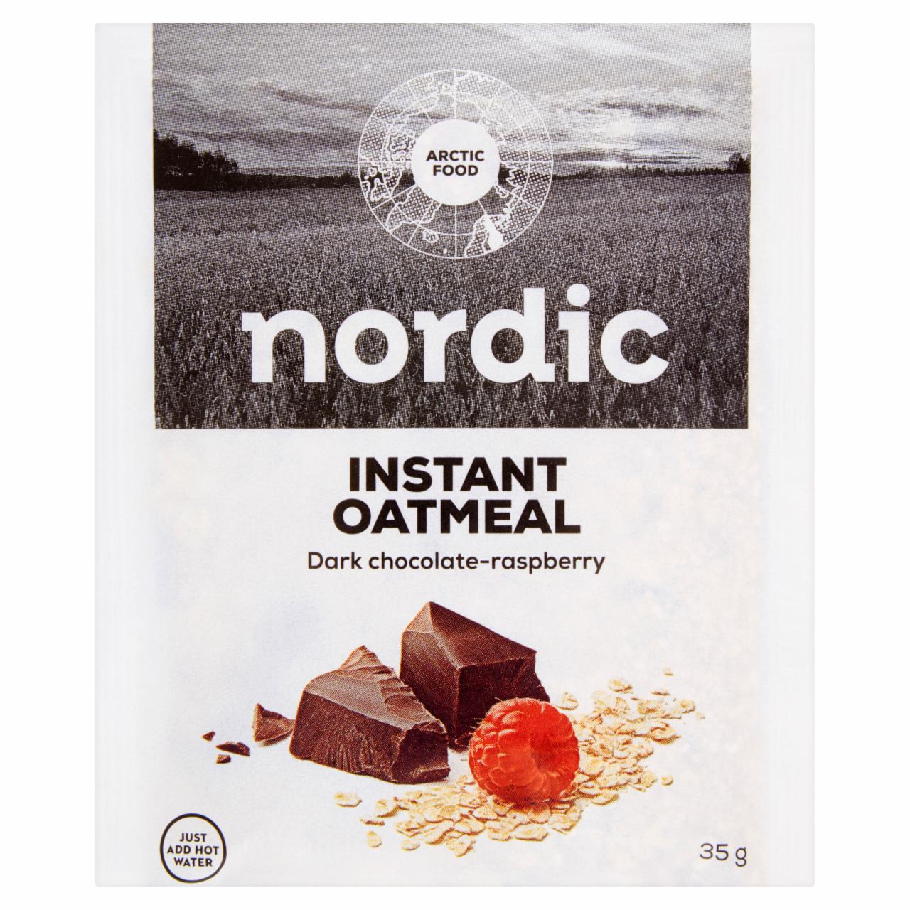 Zdjęcia - Nordic Owsianka błyskawiczna z czekoladą i malinami 35 g
